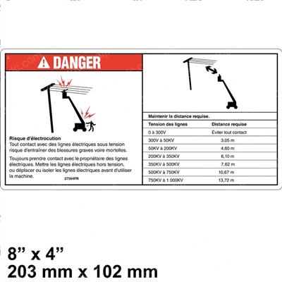 Picture of Decal Danger Elec.haz.stay Clr
