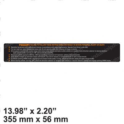 Picture of Decal-Safety Golf Car Ele/Gas