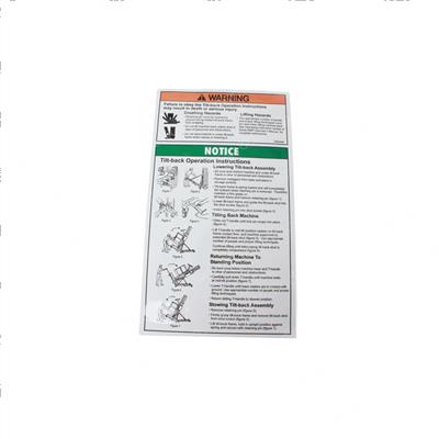Picture of Decal Tiltback Operation