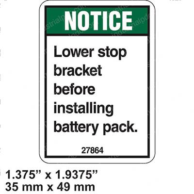 Picture of Decal - Lower Stop Bracket