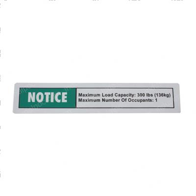 Picture of Decal Max.capacity Guard Rail