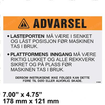 Picture of Decal - Norway Sheet Load Gate