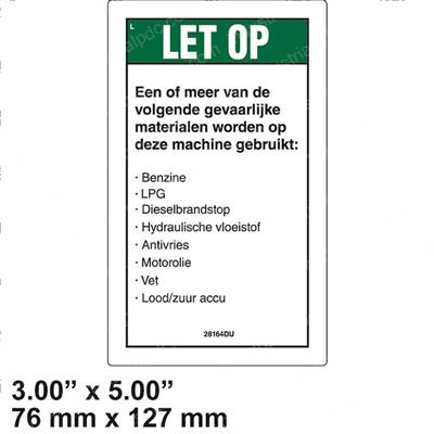 Picture of Decal - Notice Hazardous Matl