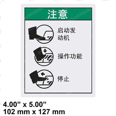 Picture of Decal Notice Footswitch Oper