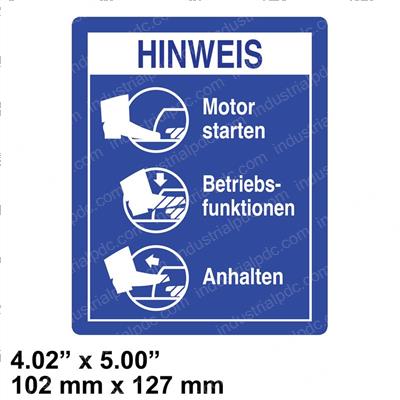 Picture of Decal Notice Footswitch Oper