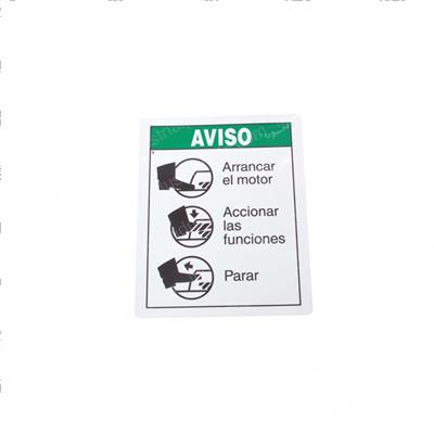 Picture of Decal Notice Footswitch Oper