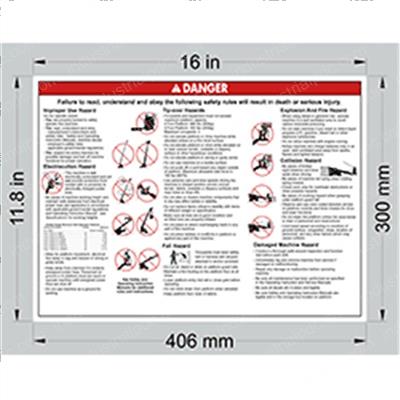 Picture of Decal - Danger Safety Rules