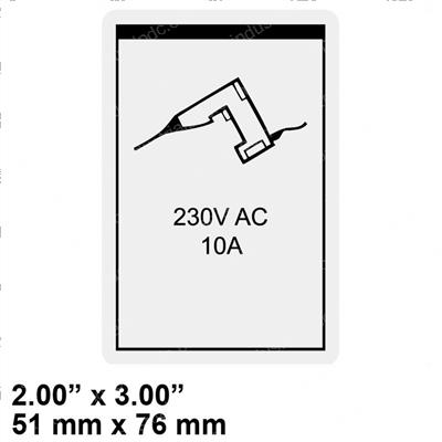 Picture of Decal -  Power to Platform 230v