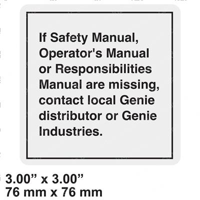 Picture of Decal - Notice Manual Not Here