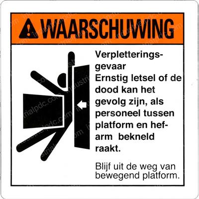 Picture of Decal - Warn Crush Hazard Plat