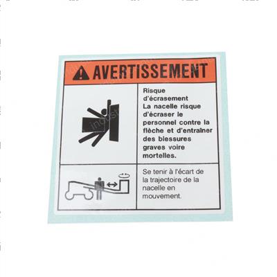 Picture of Decal Warn Crush Hazard Plat