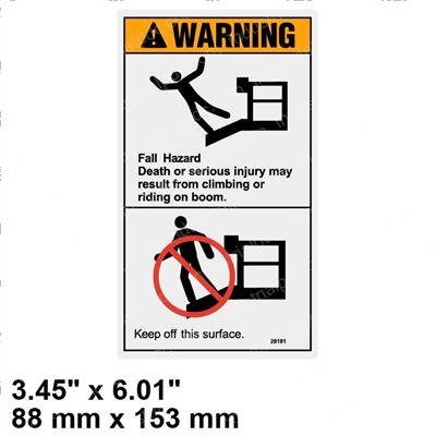 Picture of Decal - Warn No Step or Ride