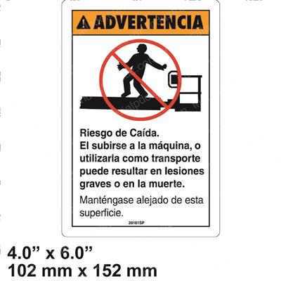 Picture of Decal - Warn No Step or Ride
