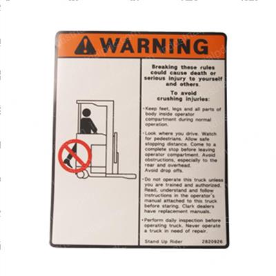 Picture of Decal - Warning
