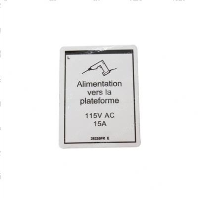 Picture of Decal Power to Platform 115v
