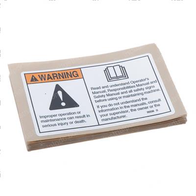 Picture of Decal Warn Improper Operation