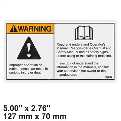 Picture of Decal - Warn Failure Read