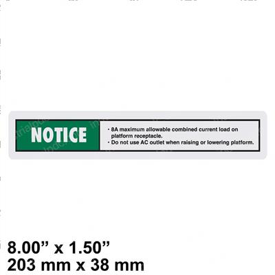 Picture of Decal 8 Amp Max.