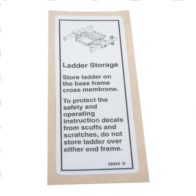 Picture of Decal Notice-Ladder Storage