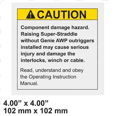 Picture of Decal - Caution Damage Hazard