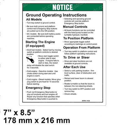 Picture of Decal Oper.instruc Grnd Z45mp