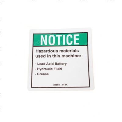 Picture of Decal Notice Hazard.matls.dc