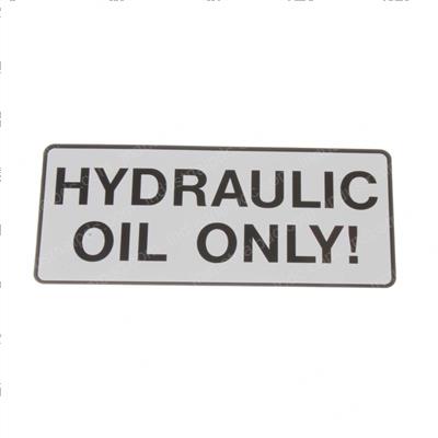 Picture of Decal  Hydraulic Oil Only