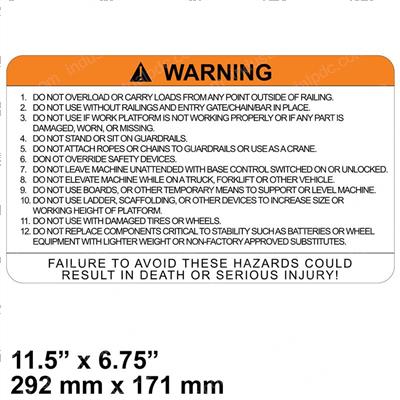 Picture of Decal - Warning Other Hazards