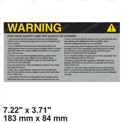 Picture of Decal - Warning
