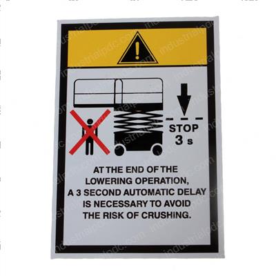 Picture of Decal - Warning 3 Second Stop