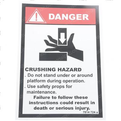 Picture of Label - Danger Body Crushing