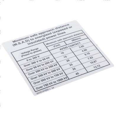 Picture of Decal-Voltage Table