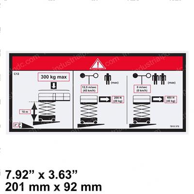 Picture of Decal - Load Capacity