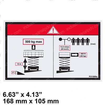 Picture of Decal - Safety 500kg Max