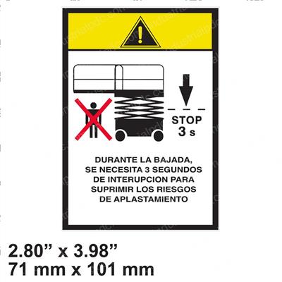 Picture of Decal -  Caution Descent (sp)