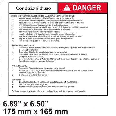 Picture of Decal - Terms of Use Italian