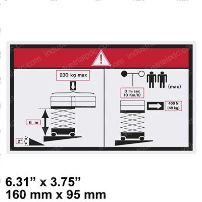 Picture of Decal - Max Load 230 Kg