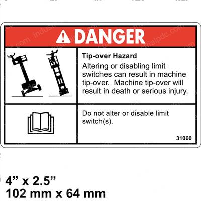Picture of Decal - Tip Over Hazard