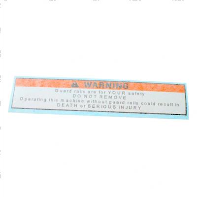 Picture of Decal - Caution Scissor Guard