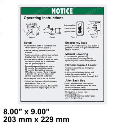 Picture of Decal Notice Oper.instruct Iwp