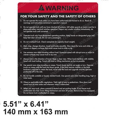 Picture of Decal - Safety Warning