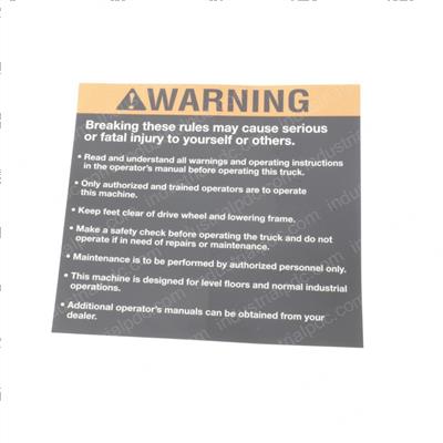 Picture of Decal- Warning