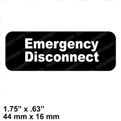 Picture of Decal - Emergency Disconnect