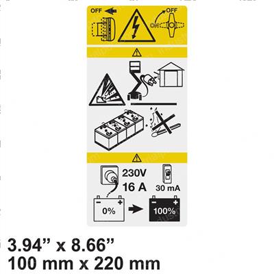 Picture of Decal - Battery Instructions