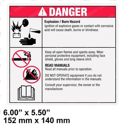 Picture of Decal - Danger Battery Safety