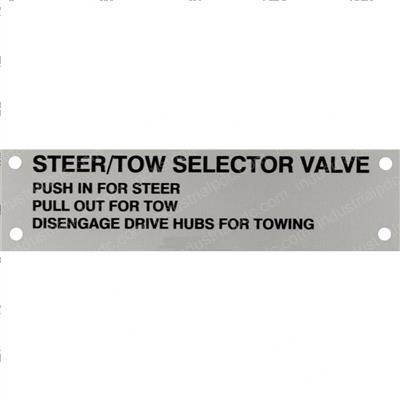 Picture of Nameplate Steer/Tow Sel. Valve