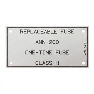 Picture of Nameplate Replaceable Fuse