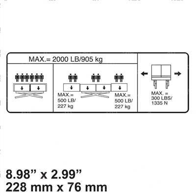 Picture of Decal - Max Cap. 200lb/905kg