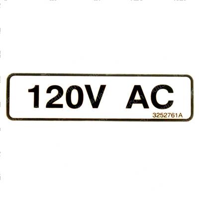 Picture of Nameplate 120v.