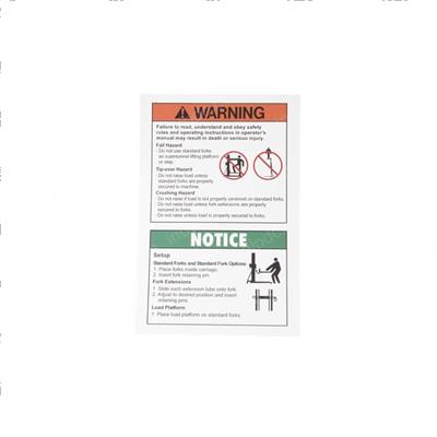 Picture of Decal - Operating Inst